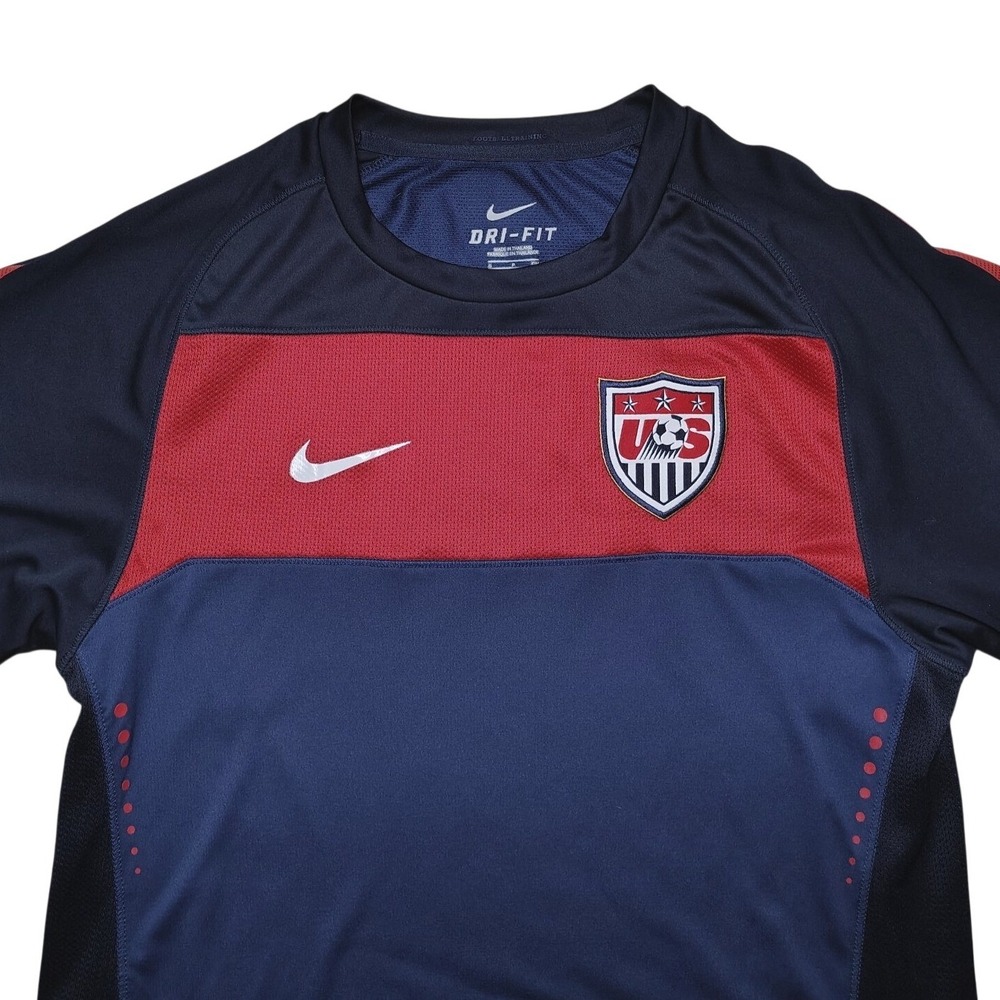 Nike 2014 USA National Team Soccer Jersey 371851-410 Blue Red Men's Size Small